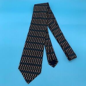 Vintage XMI 325 Series Men's Geometric Classic Hand Made Silk Neck Tie